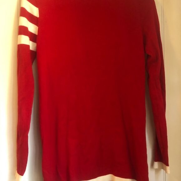 Hello Kitty Forever 21 Sanrio Red Varsity Long Cardigan Sweater Vintage Small - Picture 5 of 6